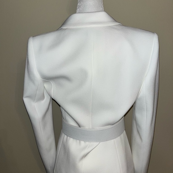 Tahari White Blazer and Skirt Set belted - Picture 5 of 16